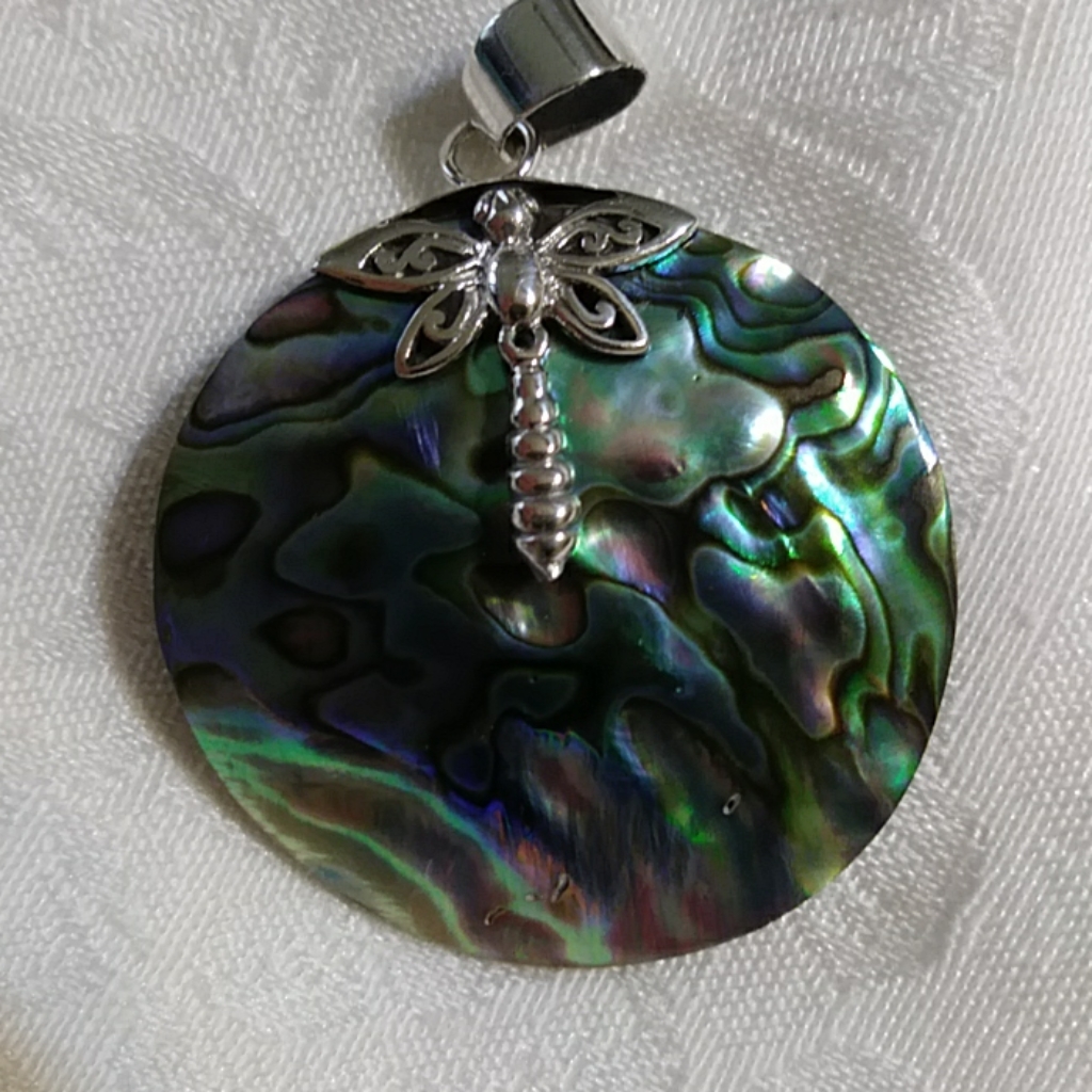 Nwt- Sterling Abalone 15PendantWith CordR-9 83$